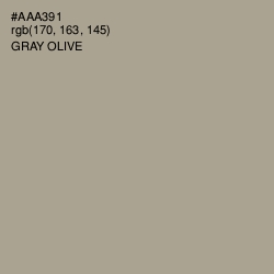 #AAA391 - Gray Olive Color Image